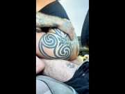 MILF gets her pussy fingered and licked before she climbs on top & fucks to cum in busy parking lot 15/16