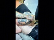 MILF gets her pussy fingered and licked before she climbs on top & fucks to cum in busy parking lot 16/16