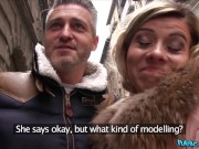 Public Agent very sexy wife and milf has indecent proposal in front of her husband 2/16