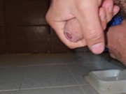 Masturbación sabrosa, por la mañana explosión de semen después de 8 dias 15/16