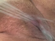 Bbw closeup shower head squirts pussy 10/16