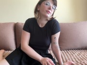 Beautiful brunette in a skirt shows her ass 10/16