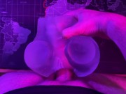 Rough fucking my toy against the desk *anal creampie* 10/16