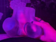 Rough fucking my toy against the desk *anal creampie* 11/16