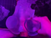 Rough fucking my toy against the desk *anal creampie* 13/16