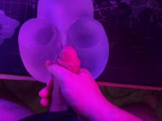 Rough fucking my toy against the desk *anal creampie* 16/16