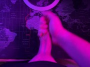 Rough fucking my toy against the desk *anal creampie* 4/16