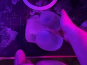 Rough fucking my toy against the desk *anal creampie* 7/16