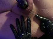 Wife Fists Husband's Ass In Spreader Bar And Cock Cage 3/16