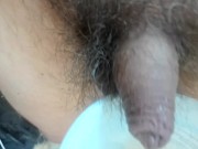 pissing in a yoghurt pot 10/16