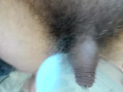 pissing in a yoghurt pot 3/16