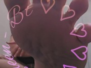 Spreading my toes wide open. 2/16