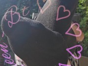 Ankled socks in a different color. 1/16