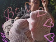 Delicious white fishnets with animal print. 13/16