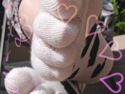 Cute cow socks with seperate toes. 10/16