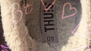 See the inside of my house slippers.