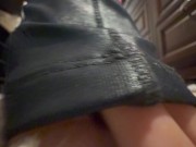 Giantess date night leather try on haul POV 5/16