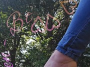 Dangling your favorite white slipper heels on my toes. 13/16