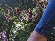 Dangling your favorite white slipper heels on my toes. 16/16