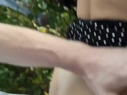 I'm fucking a sexy slut riskily in a city park. 15/16