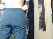 Nylon Wind Pants Ass Stretching 7/16