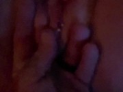 Closeup of couple fingering pussy together 4/16