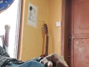 Guy just giving himself a good masturbation on his cock