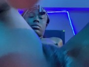 Ebony intense creamy cream pie with 9 inch dildo 1/16