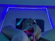 Ebony intense creamy cream pie with 9 inch dildo 14/16