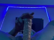 Ebony intense creamy cream pie with 9 inch dildo 15/16