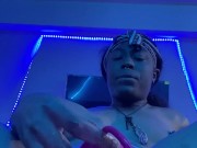 Ebony intense creamy cream pie with 9 inch dildo 7/16