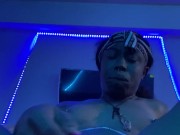 Ebony intense creamy cream pie with 9 inch dildo 8/16