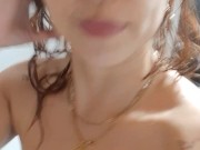 My hot friend caresses her tits and sends me a video 8/16