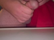 Masturbating and cuming using cock ring vibrator 7/16