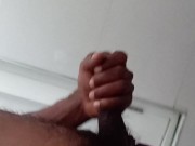 Im jerk of in public washroom while mom stay out side 3/16