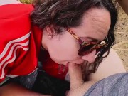 We found the perfect spot to smoke - he made me cum and I deepthroated his cock as a thank you 8/16