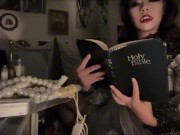 BLASPHEMOUS vampire COSPLAY I SQUIRT on my HOLY BIBLE🦇 1/16
