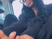 ebony soles in the backseat of the uber | queenhazel findom goddess 15/16