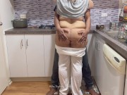 Big Booty Desi Woman Pleasured by Friend's Husband in Kitchen - Loud Kissing and Moaning 12/16