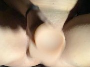 Girl plays just the tip with dildo sliding it up her clit til she cums 7/16