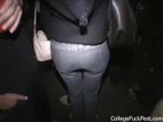 Hot slut pussy fucked hard in frat party 13/16