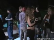 Spit roasted coed teen whore gets her pussy drilled 5/16