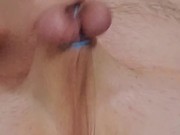 Rubber Band Cock Stroking Cumshot!!! 3/16