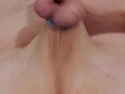 Rubber Band Cock Stroking Cumshot!!! 4/16