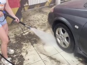 Teenage girl washed my car and my dick for money 3/16