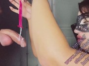 Condom Blowjob in my gloryhole 15/16