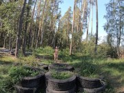 Nude jogging on the motocross track 6/16