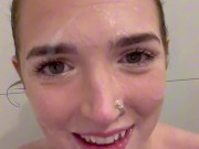 Amyyyoxxo covered in spit and cum 11/16