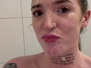 Amyyyoxxo covered in spit and cum 14/16