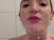 Amyyyoxxo covered in spit and cum 15/16